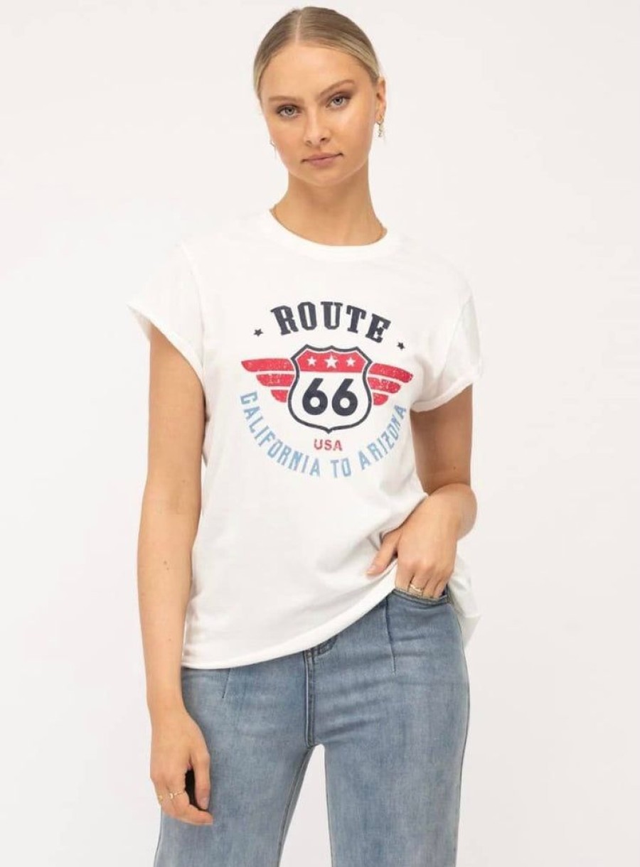 Tops Paper Heart | Route 66 Tee