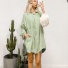 Dresses And Playsuits Paper Heart | Mash Up Shirtdress Green