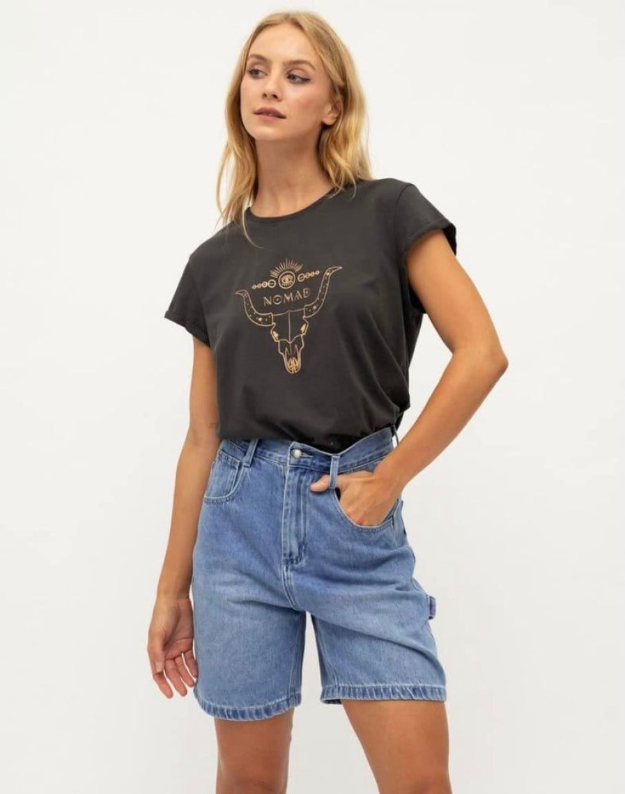 Tops Paper Heart | Nomad Bull Tee - Black