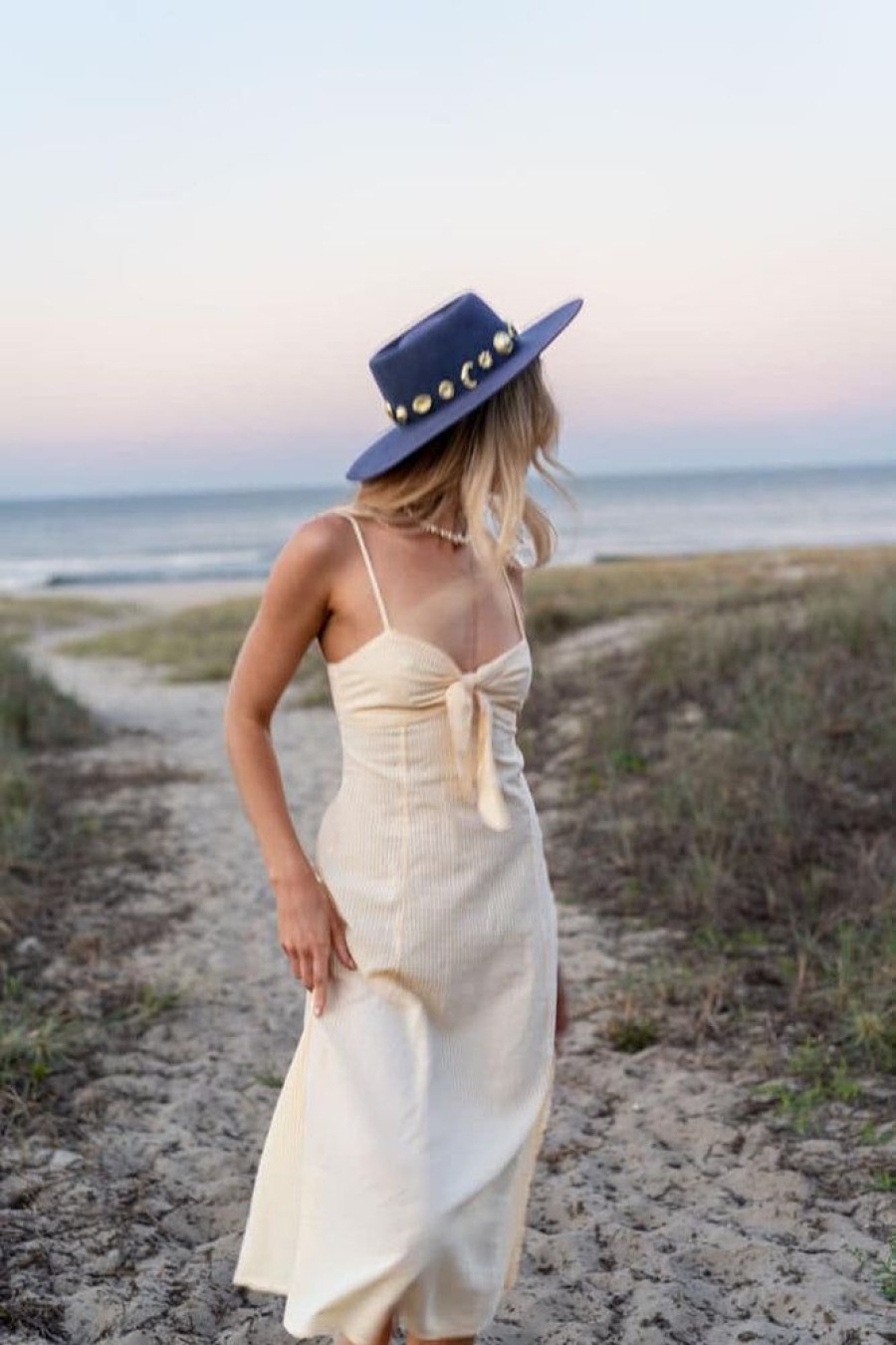 Dresses And Playsuits Barefoot Blonde | Tie Back Midi Dress | Sunshine