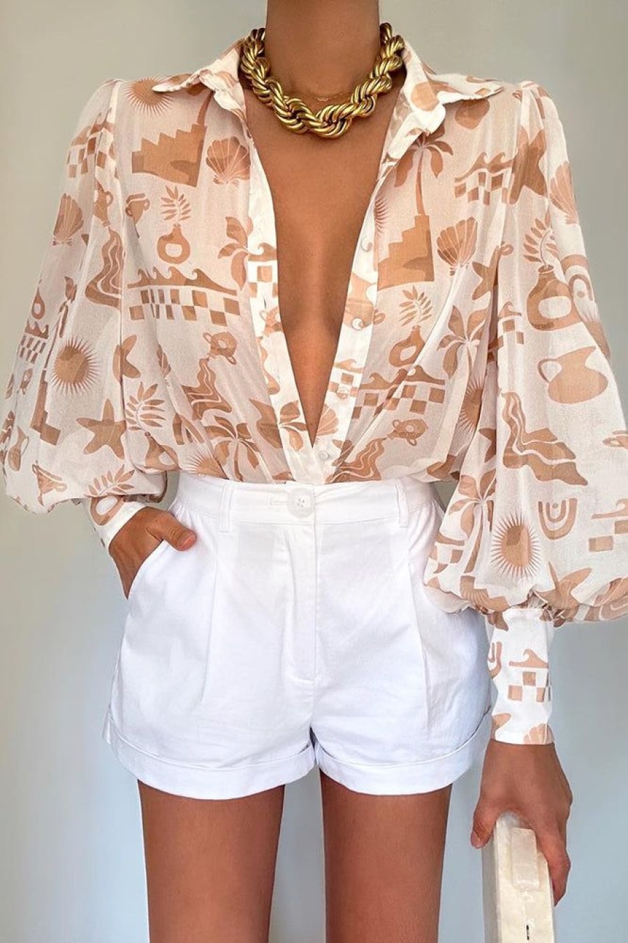 Tops Seven Wonders | Fleetwood Blouse Cove White