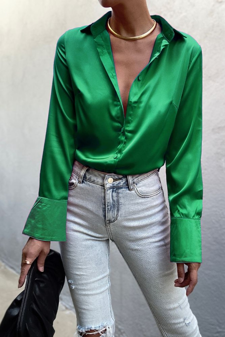 Tops Runaway The Label | Dana Shirt | Emerald